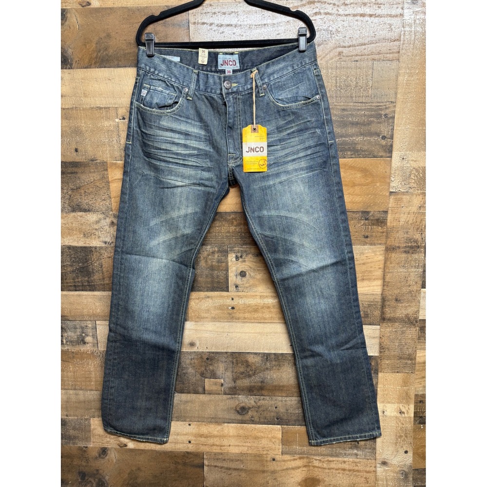 JNCO Slim Straight 101 Mens‎ Jeans Dark Wash Denim Size 36 NWT